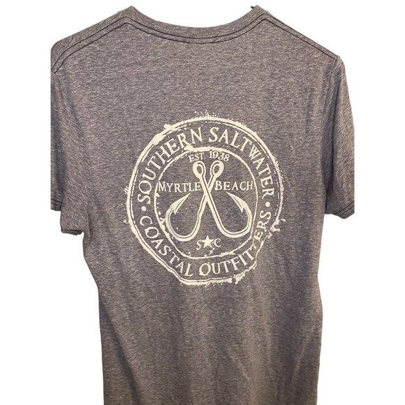 Delta Heather Blue Gray Southern Saltwater Coastal Outfitters Myrtle Bea… - Picture 3 of 5